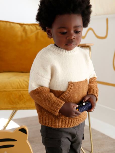 Bebé-Sudaderas, jerséis y chaquetas de punto-Jerséis-Jersey colorblock para bebé