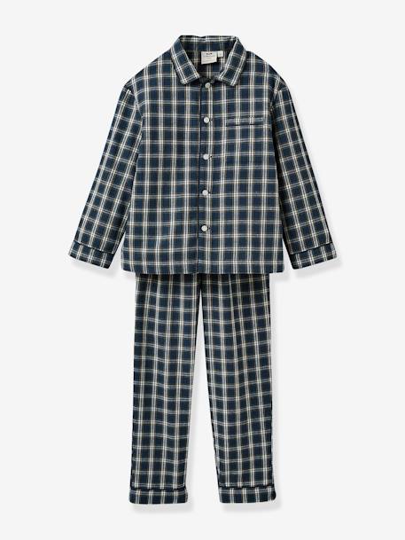 Pijama clásico vichy para niño - CYRILLUS cuadros azul 
