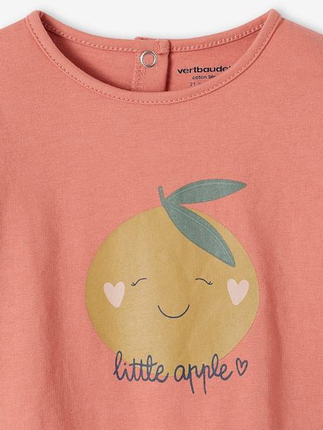 Conjunto de camiseta + cinta del pelo + short para bebé rosa 
