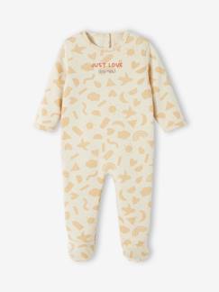 Pijamas y bodies bebé-Pelele de felpa de algodón orgánico para bebé