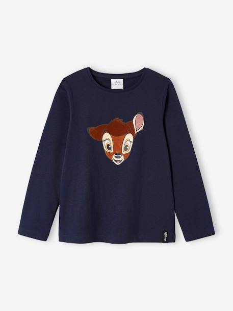 Camiseta de manga larga Disney® Bambi para niña azul marino 
