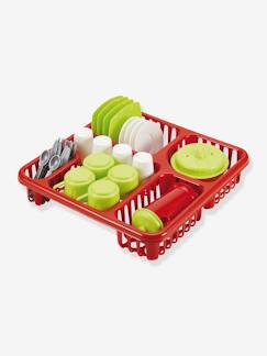 Juguetes-Juegos de imitación-Cocinitas y accesorios de cocinas-Escurridor de platos cuadrado con accesorios - 30 cm - 100% Chef - ECOIFFIER