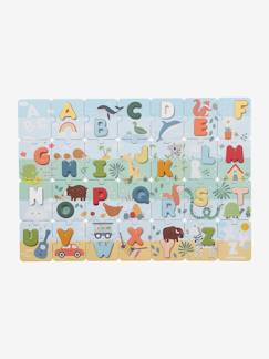 Ecorresponsables-Juguetes-Juegos educativos-Puzzle abecedario 2 en 1 de madera FSC® y cartón