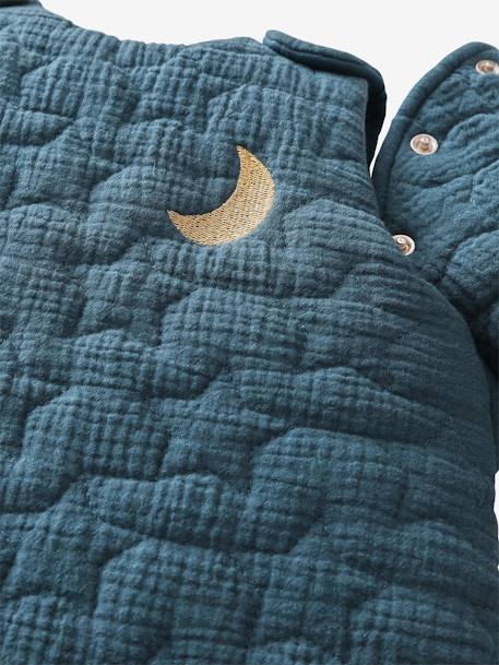 Saquito efecto quilt con mangas desmontables Noches de Sueño de algodón orgánico* AZUL OSCURO LISO CON MOTIVOS+caramelo+crudo+VERDE MEDIO LISO CON MOTIVOS 