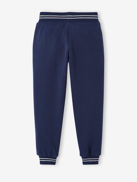 Pantalón jogging deportivo de felpa para niño azul grisáceo+azul marino+gris jaspeado 