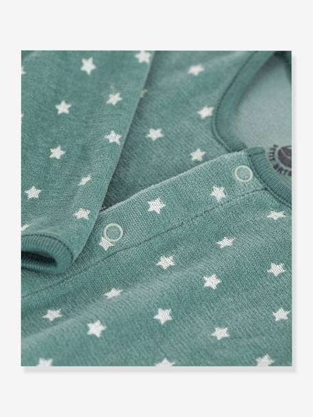 Pijama de terciopelo para bebé «Estrellas» - PETIT BATEAU verde estampado 
