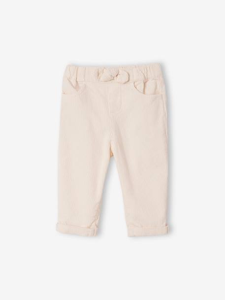 Bebé-Pantalones, vaqueros -Pantalón estilo «mom fit» de pana para bebé