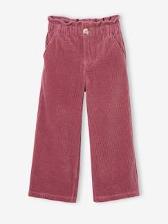 Niña-Pantalón ancho de pana estilo «paperbag» para niña