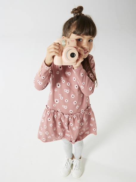 Vestido estampado para niña AZUL OSCURO ESTAMPADO+marrón estampado+rosa maquillaje+ROSA MEDIO ESTAMPADO 