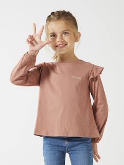 camisetas-Niña-Camisetas-Camiseta con volantes de manga larga para niña - BASICS