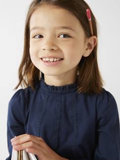 Niña-Camiseta estilo blusa con detalles de macramé para niña