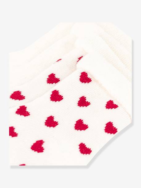 Lote de 2 pares de calcetines de punto tricot para bebé PETIT BATEAU blanco estampado 