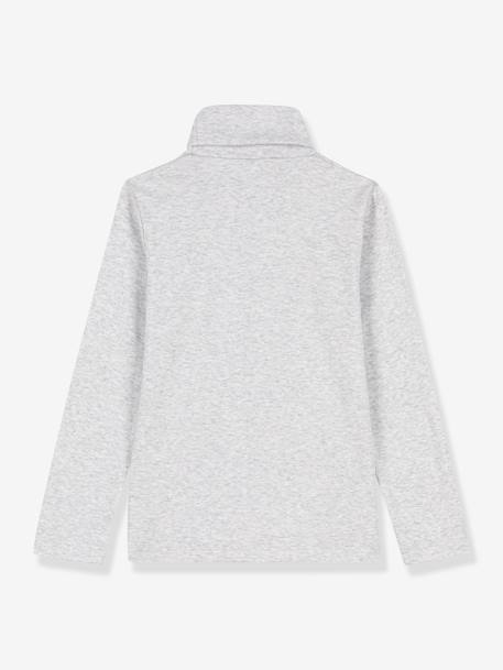 Camiseta de cuello alto de algodón orgánico PETIT BATEAU gris 