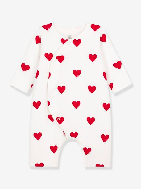Bebé-Mono largo corazones rojos para bebé de canalé PETIT BATEAU