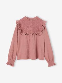 camisetas-Niña-Camiseta estilo blusa fantasía de punto con textura para niña
