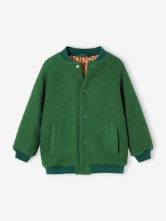 Niña-Abrigos y chaquetas-Abrigos y parkas-Abrigo estilo teddy de lana de rizo para niña