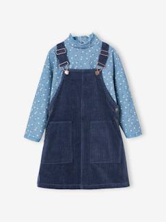 Niña-Conjuntos-Conjunto para niña: camiseta + vestido peto de pana