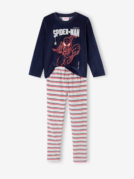 Pijama de terciopelo de Marvel® Spider-Man para niño azul marino 