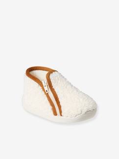 -Zapatillas fabricadas en Francia con tejido de oveja para bebé