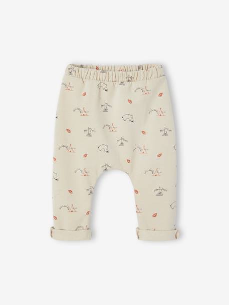 Pantalón de felpa para recién nacido AZUL OSCURO LISO+beige arcilla+GRIS CLARO JASPEADO 