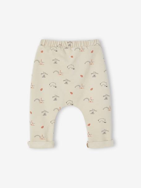 Pantalón de felpa para recién nacido AZUL OSCURO LISO+beige arcilla+BLANCO OSCURO ESTAMPADO+GRIS CLARO JASPEADO+NARANJA OSCURO ESTAMPADO 
