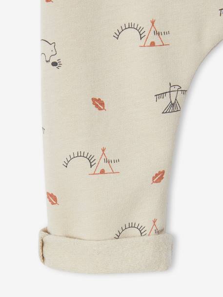 Pantalón de felpa para recién nacido AZUL OSCURO LISO+beige arcilla+GRIS CLARO JASPEADO 