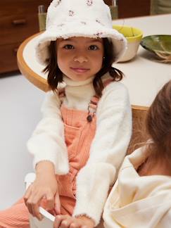 Niña-Accesorios-Gorros, bufandas, guantes-Sombrero bob para niña de sherpa con flores bordadas