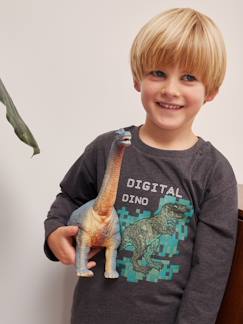 Niño-Camiseta con dinosaurio digital efecto píxel en relieve para niño