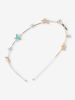 Niña-Diadema con estrellas y perlas para niña