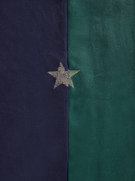 Pack de 2 medias con estrellas de poliamida para niña verde 
