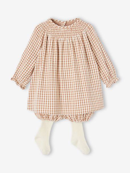 Bebé-Conjuntos-Conjunto de 3 prendas para bebé: vestido, pantalón bombacho y leotardos