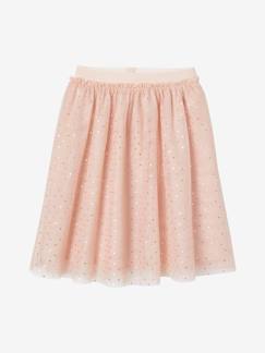 Faldas-Niña-Faldas-Falda larga tipo enagua de tul irisado para niña