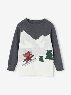 Niño-Jerséis, chaquetas de punto, sudaderas-Jersey de Navidad con paisaje divertido, para niño