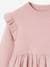 Vestido de fiesta de muselina y punto tricot para niña rosa rosa pálido 