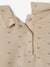 Camiseta body con cuello polo y manga larga para bebé beige arcilla 