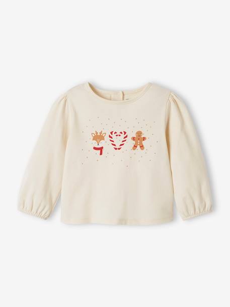 Bebé-Camiseta navideña de manga larga para bebé