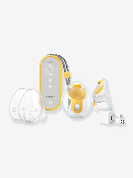 Sacaleches eléctrico doble - Freestyle Hands Free - 21 mm/ 24 mm - MEDELA transparente 