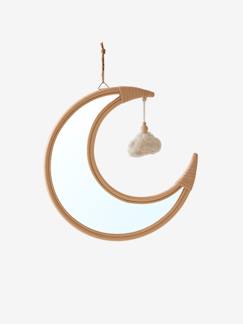 Textil Hogar y Decoración-Espejo de ratán con luna y nube