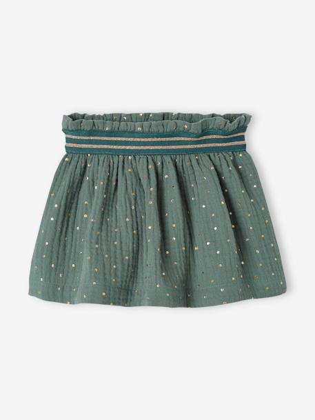 Pack de Navidad para bebé «Adorada»: falda, cinta del pelo y estuche bordado verde esmeralda 