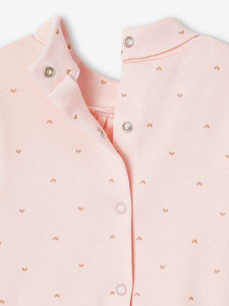 Pack de 2 camisetas de cuello alto bebé niña rosa rosa pálido 