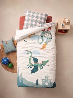 Textil Hogar y Decoración-Ropa de cama niños-Conjunto de funda nórdica + funda de almohada Dragones