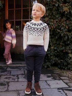 Niño-Pantalones-Pantalón jogging de felpa con forro de sherpa para niño