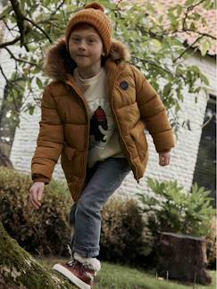 Niño-Abrigos y chaquetas-Chaquetas acolchadas y cazadoras-Chaqueta acolchada con forro polar y guantes o manoplas, para niño