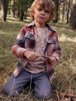 Niño-Camisa a cuadros de franela con forro sherpa para niño