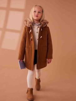 Niña-Abrigos y chaquetas-Trenca austríaca con capucha de paño de lana y cierre con alamares, para niña