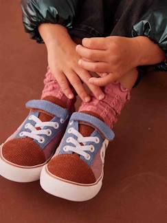 Calzado-Calzado niña (23-38)-Zapatillas-Zapatillas deportivas de terciopelo para niña de la colección de maternidad