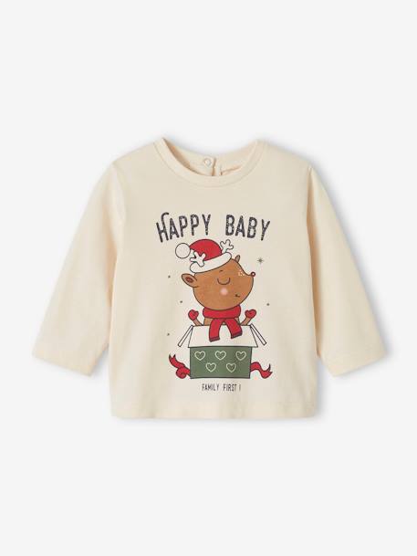 Pijama para bebé especial Navidad colección cápsula familia crudo 