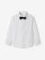 Regalo de Navidad 'smart' camisa + pajarita de terciopelo para niño blanco 