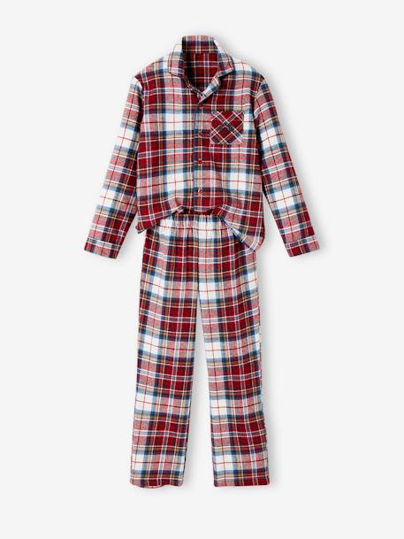 Pijama infantil de franela de la colección cápsula «Happy Family» cuadros rojos 