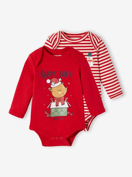 Pijamas y bodies bebé-Bebé-Bodies-Pack de 2 bodies navideños para bebé